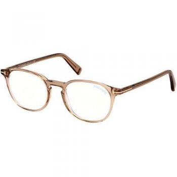 Tom Ford Gafas de Vista FT 5583-B BLUE BLOCK Shiny Transparent Beige 52/20/145 unisex
