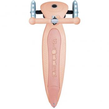 Patinete ecológico plegable con luces Junior - Melocotón