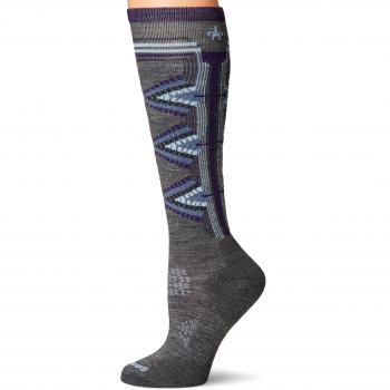 Smartwool PHD Calcetines de esquí LT Ptrn, Mujer, Color Medium Grey, tamaño S