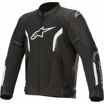 Chaqueta textil de motocicleta Alpinestars AST V2 Air con protecciones homologadas y paneles de malla, color negro-blanco