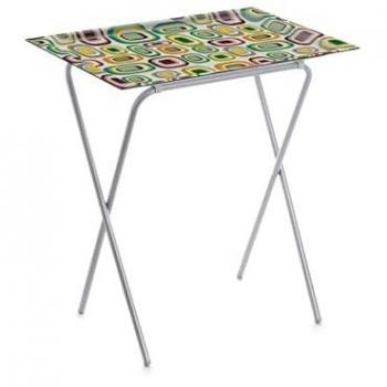 Mesita Plegable Don Hierro con Bandeja Extraíble para Cocina y Camping, 65,5 x 61,5 x 42 cm