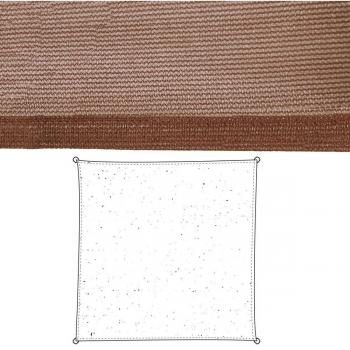 Velas de sombra Toldo 5 x 5 m Chocolate Polietileno 500 x 500 x 0,5 cm - Bixoto.com
