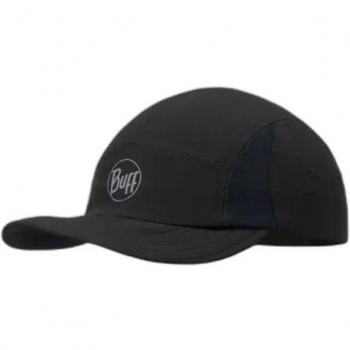 Buff 5 Panel Go Cap - Solid Black S/M
