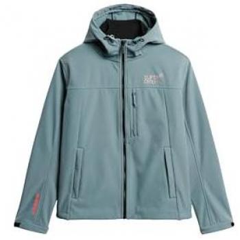 Chaqueta Soft Shell Trekker con Capucha Superdry Azul Claro - XL