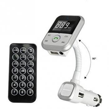 Transmisor de FM Bluetooth, Radio perbeat reproductor de mp3 inalámbrico kit de coche con carga USB Soporta Tarjeta SD manos libres entrada auxiliar para iPhone se 6 6S Plus Samsung Galaxy S6 Edge y otros smartphones más