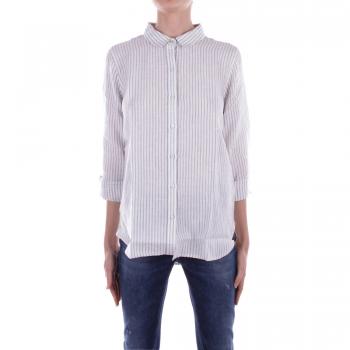 Barbour Women's Marine Chambray Stripe Linen Shirt - Light Blue, Size 6