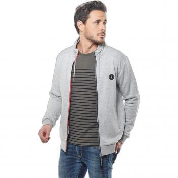 Le Temps des Cerises Goal Heather Grey Zip Sweatshirt