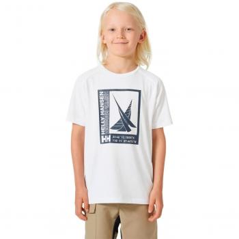 Helly Hansen - Camiseta de niños Jr Port Blanco 8A