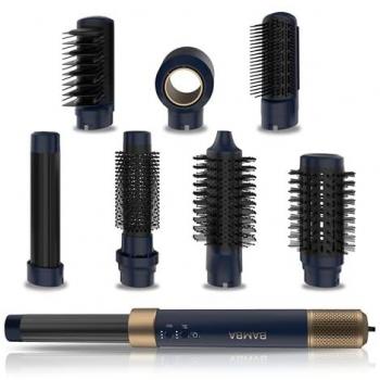 Cecotec Bamba CeramicCare AirGlam Blue - Moldeador Multifunción 8 en 1, 1400W, Tecnología Coanda, 3 Velocidades, 3 Temperaturas, Control Inteligente de Calor,