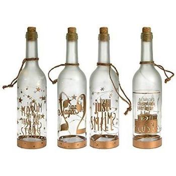 EDM 71362 Botella Decorativa Cristal Led, Varios Colores, 30 Cm