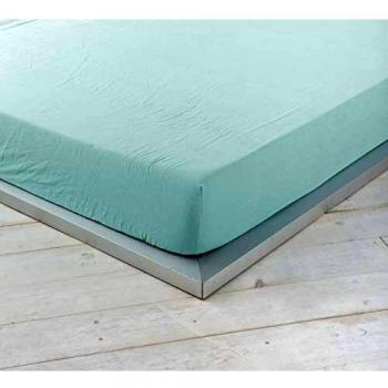 NATURALS Bajera de Lino Verde mar Cama 150 cm