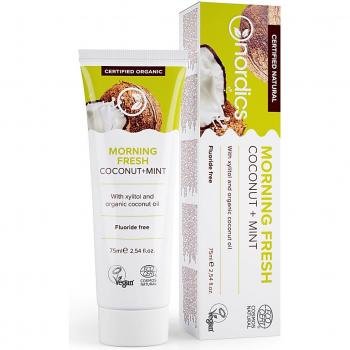 Nordics Morning Fresh Pasta de Dientes Sin Flúor con Sabor a Coco y Menta 75 ml