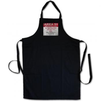 AREA 51 VINTAGE LOGO SIGN DELANTAL DE LA BBQ BARBEQUE COCINA PARRILLA- OVNI Warning UFO TR3B Adamski Secret Alien Base