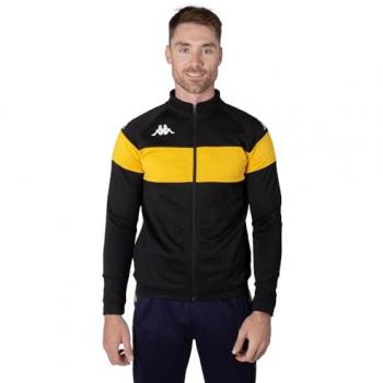 Kappa Dacone Half Zip Sweatshirt Amarillo, Negro M Hombre - Sudadera de media cremallera, color amarillo y negro, talla M para hombre, ideal para deporte y casual