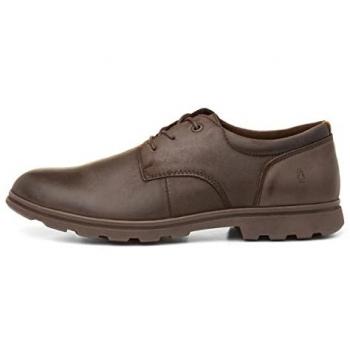 Hush Puppies Trevor Brown Leather Lace-Up Shoes for Men - Size UK 8