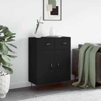 Armario negro de madera multicapa 69,5x34x90 cm