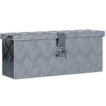 vidaXL Aluminium Storage Box 48.5x14x20 cm Silver