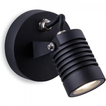 Foco Veron Aluminio Fundido Negro 12 Cm LED Integrado para Exteriores IP65