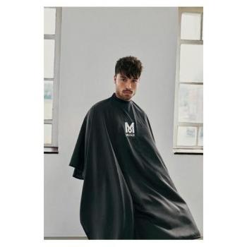Moser Capa Rayada Ref.0092-0146 - Capa de peluquería, diseño a rayas, material resistente al agua, fácil de limpiar, tamaño ajustable, ideal para uso profesional en barberías y salones de