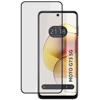 Protector Cristal Templado Completo 5D Full Glue Negro para Motorola Moto G73 5G