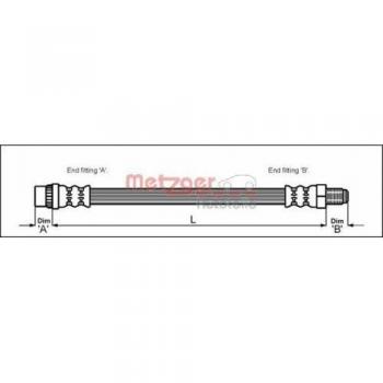 Metzger 4114711 Tubo flexible de frenos