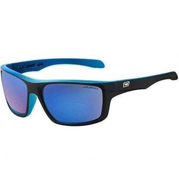 Dirty Dog 53353 AHMPOL Satin Black Xtal Blue Axle Wrap Sunglasses Polarised Len