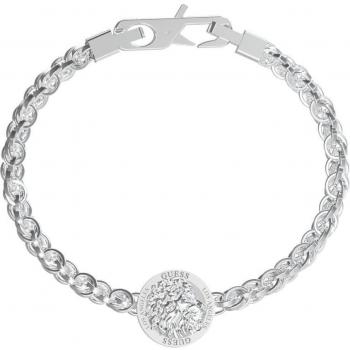 Pulsera Guess Lion King JUMB03012JWSTS para Hombre de Acero Inoxidable con Disco de León Plateada