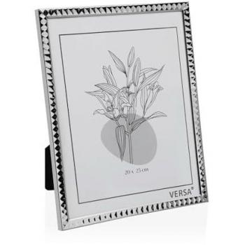 Portafotos de Metal Plateado Minimalista 20x25 cm - Elegante y Resistente