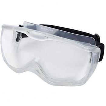WOLFCRAFT 4904000 gafas de visión total Comfort con falda obturadora, cinta de goma, transparente, ventilacion indirecta PACK 1
