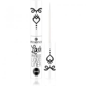 Lash Princess Delineador Líquido Tono White 3 Ml - Eyeliner líquido de color blanco, 3 ml, fórmula de larga duración, aplicador preciso para delineado fácil y definido