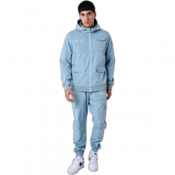 Project X Paris Hooded Jacket with Yoke - Blue Green - XL