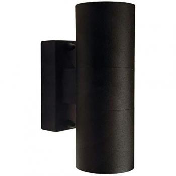 Aplique de pared exterior Tin Doble 2 luces GU10 IP54 negro minimalista