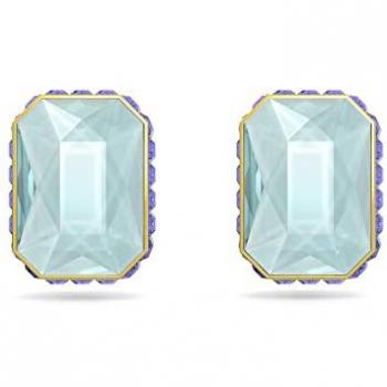 Swarovski Orbita Stud Earrings, Octagon Cut, Multicolored, Gold-tone Plated, Women's, One Size