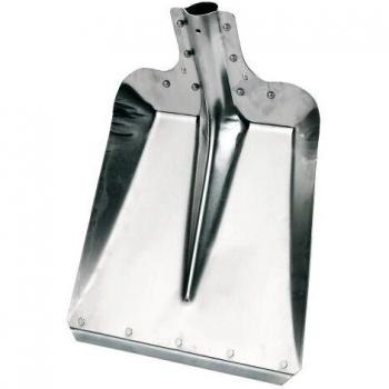 Pala de Aluminio Tamaño 7 con Borde, Ancho 32 cm, Robusta y Versátil para Jardín y Establo