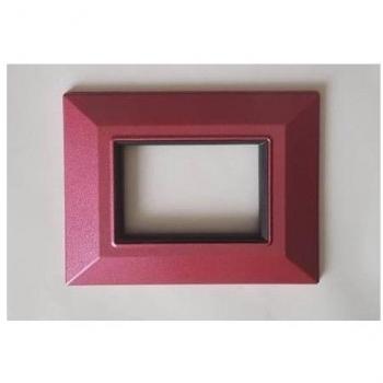 Placa Compatibles Axolute Bticino Color Rosa Metallizado - 4 Foros