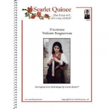Scarlet Quince BOU005 Tricoteuse by William Bouguereau Counted Cross Stitch Chart, Regular Size Symbols by Scarlet Quince