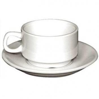 Olympia CB471, Apilamiento de Tazas de Café Expreso, Blanco, 85 ml, Pack de 12