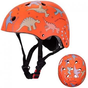 Casco Infantil para Niños y Niñas, Casco Bici Niño de 2-5 Años, Casco Ajustable Ligero Bicicleta Patinaje 50-54 cm, Protección Cabeza Seguridad de Dibujos Animados Dino, Regalo para Niños