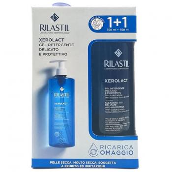Rilastil Xerolact Gel Limpiador Pack Duplo 2 x 750 ml con Promoción de Segunda Unidad al 50% Descuento