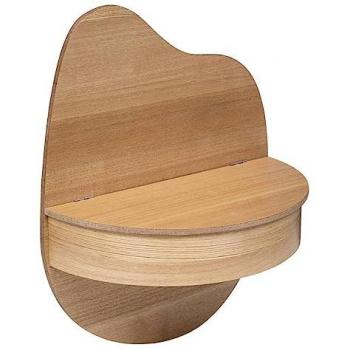Estante de pared Giuseppe 49 x 39 cm en madera natural con almacenamiento