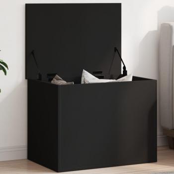 vidaXL Storage Box Black 60x42x46 cm Engineered Wood