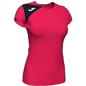 Joma Spike II Camisetas Señora, Mujer, Fucsia-Negro, XL