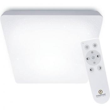 CRISTALRECORD - Plafón LED cuadrado Server con estrellas 42W 2700lm CCT regulable y mando a distancia