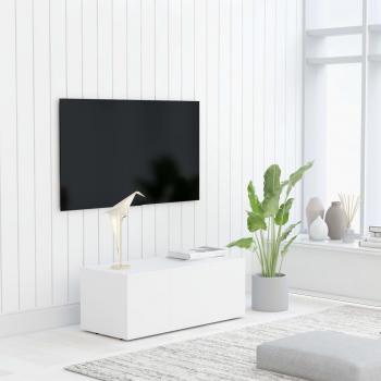 Mueble TV madera contrachapada 80x34x30 cm blanco vidaXL