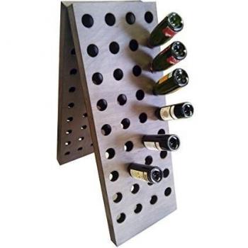 Expovinalia Botellero de hogar para 72 Botellas, Nogal Oscuro, 118x44x12 cm