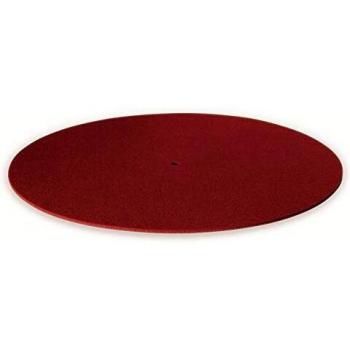 Alfombrilla para tocadiscos PM2, fieltro antistático, 30 cm, roja