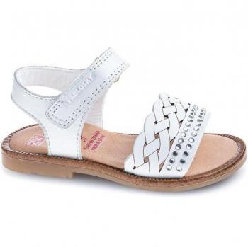 Sandalia plana para niña 039708 color blanco