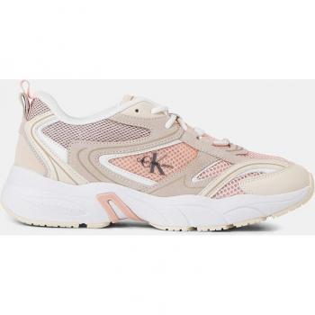 Calvin Klein Women's Retro Tennis Low-Top Sneakers in Pink and Beige