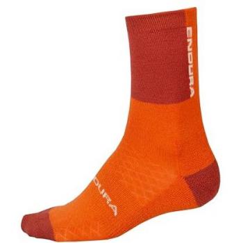 Calcetines de Ciclismo Endura BaaBaa Merino para Mujer, color naranja granate, invierno, talla única