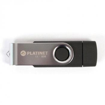 Platinet USB 2.0 ProLine Bx-DEPO 16GB + microUSB Unidad Flash USB 8 GB USB Tipo A Negro, Cromo - Memoria USB
